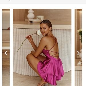 ELFIE LESLIE
MON CHERIE COWL NECKLINE LACE-UP BACK ROMPER PLUM